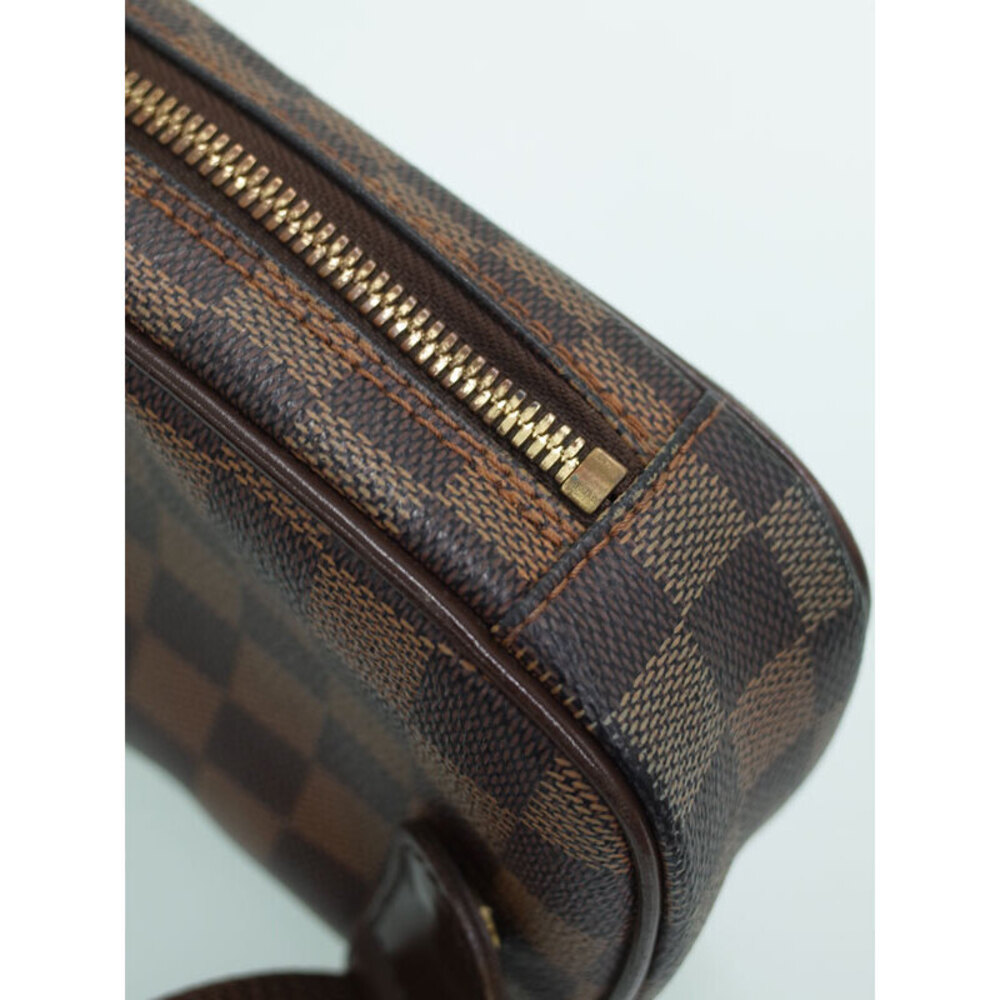 Louis Vuitton Damier Ebene Brown Pochette Ganjou Body Bag - Picture 5 of 9